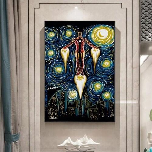 Marvel Superhero Canvas Painting HD Printable Posters and Photo Wall Art Pictures Childrens Room Decoration Childrens Gifts