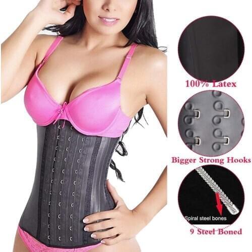 Latex Waist Trainer Shapewear Slimming sheath Belt Body Shaper Girdle Workout Tummy Control Corset for Women Colombian girdles