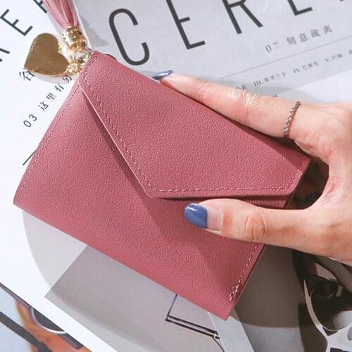 Hot Sale Tassel Womens Wallet Short Coin Purse Wallets Card Holder Ladies Small Wallet Female Mini Clutch Girl Money Bag 2021