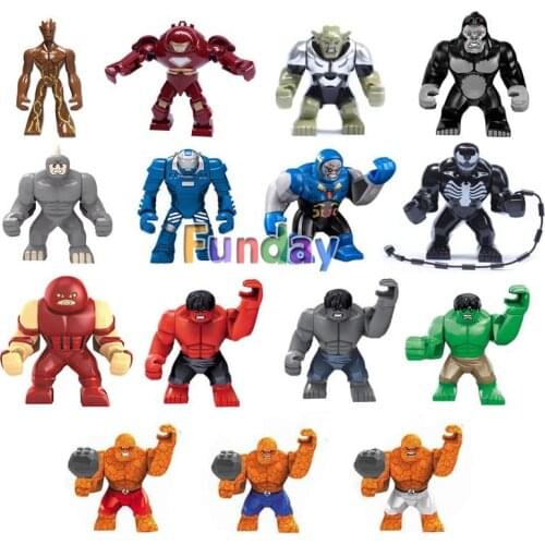 Small Hulk Buster Green Goblin Rihno Juggernaut Darkseid Gorilla Grood Mark IGOR figure Building Block Toys