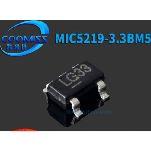 Xinyuan 10PCS/LOT MIC5219-3.3BM5 SOT23 MIC5219-3.3 SOT MIC5219 3.3V LG33 SMD
