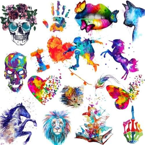 Animal Patches Skull Stickers Lion Application Of One Appliques Gay Heat-Sensitive Iron On Patches For Clothing DIY On T-Shirt