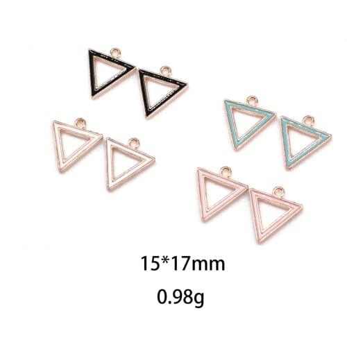 Novelty earrings Korean earrings weird jewelry geometric hollow triangle drip oil alloy jewelry accessories earring pendant