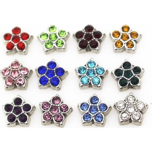 New Arrival 20pcs/lot Mix 9 Crystal Star Floating Charms Living Glass Memory Lockets Pendants DIY Jewelry Accessories Charm