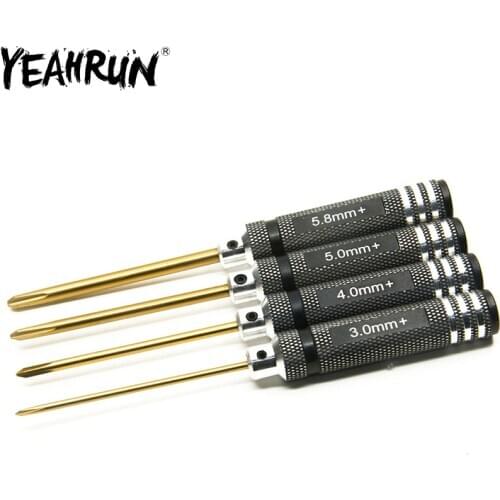 RC Tools Phillips Drill Bit Screwdriver Titanium Plating 3/4/5/5.8mm for RC Helicopter Car Drone Aircraft Model Repair Tools