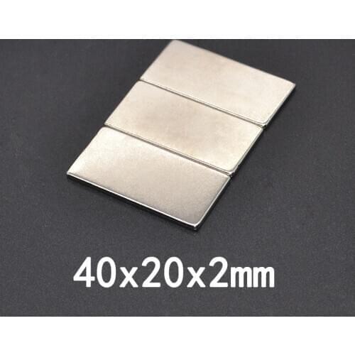 5~100PCS 40x20x2 mm Rare Earth Magnets 40mmX20mm Long Block Rectangular Magnetic 40x20x2mm Permanent Neodymium Magnet 40*20*2 mm