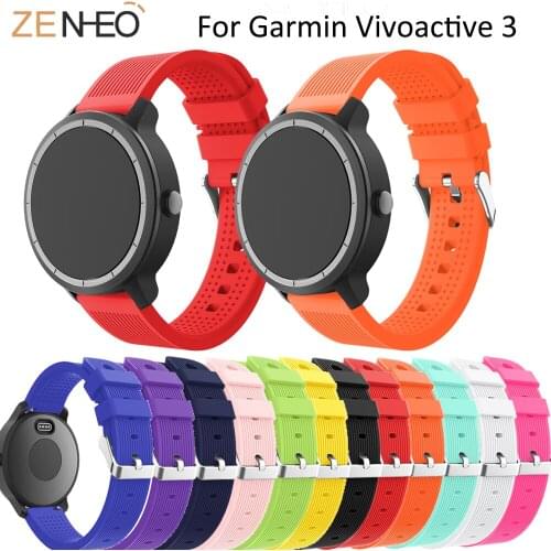 Silicone Watchband For Garmin vivoactive 3 Watch Band Strap Replace For Samsung Galaxy Watch 42mm gear s2 sport Straps Bracelet