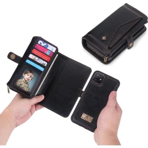 YXAYN luxury wallet real leather card design for iPhone X XR XS 11Pro max 7 8 plus phone case bag