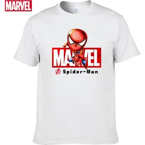 Marvel The Avengers Spider Man t shirt Comfortable Breathable 100% cotton Fashion Anime Summer Tops Men t-shirt #110