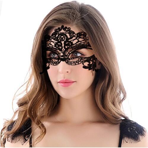Sexy exotic lingerie Lace Mask Cutout Eye sexy queen dress up Halloween costume party Exotic mask