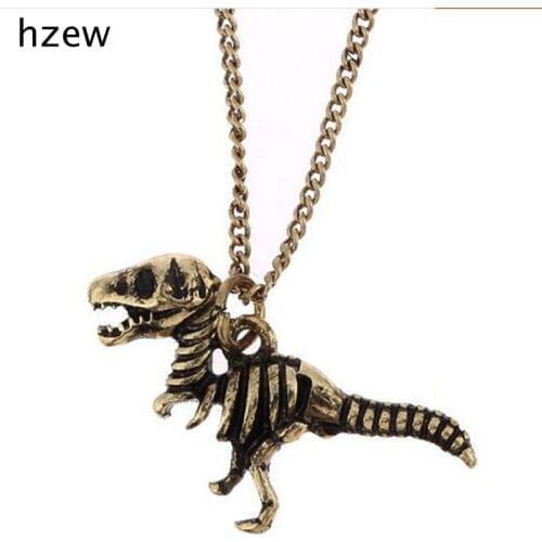 Hzew cute simple New dinosaur skeleton necklace