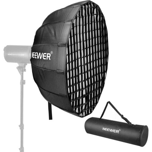 Neewer Hexadecagon Collapsible Silver Beauty Dish with Bowens Mount, Removable Internal and External Diffuser and Grid