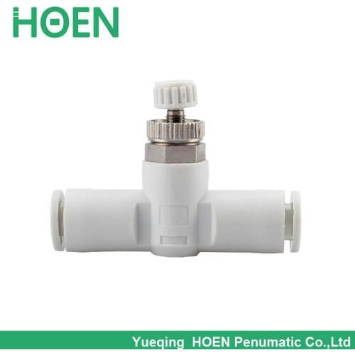 1/2 Standard In-line Panel Mount Type Speed Controller with One-touch Fittings Pneumatic Quick Connectors AS4001F-10 AS4001F-12