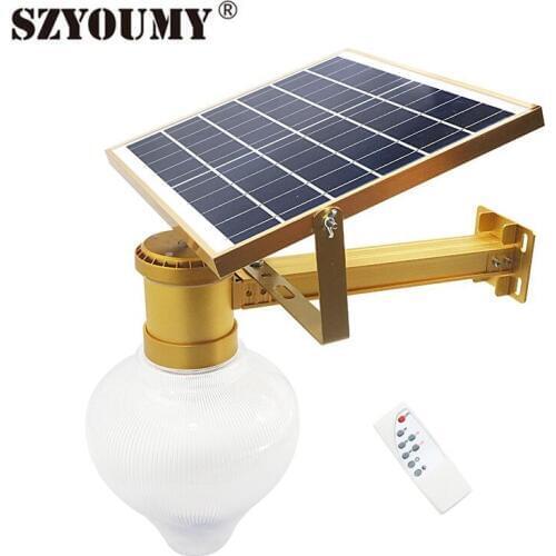 SZYOUMY Peach Shape Solar Courtyard Street light IP65 Outdoor Led Solar Garden Light With Remote Control DHL Free shipp