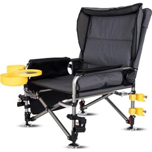 Thickened aluminium alloy tube handiness Type Of Folding Fish Chair Multifunctional All Terrain Ground Chair Net weight 2.6 kg