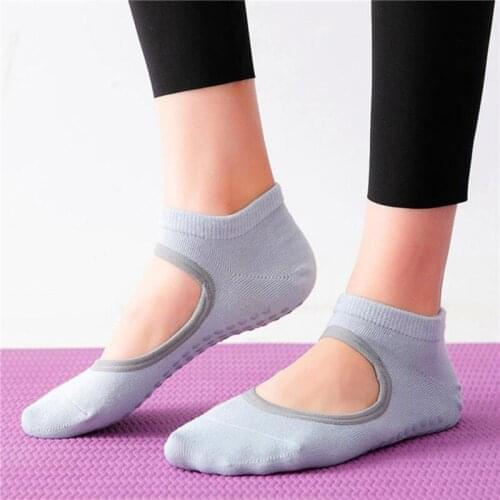 High Quality Pilates Compression Socks Anti-Slip Breathable Backless Yoga Socks Ankle Ladies Ballet Dance Sports Socks Women
