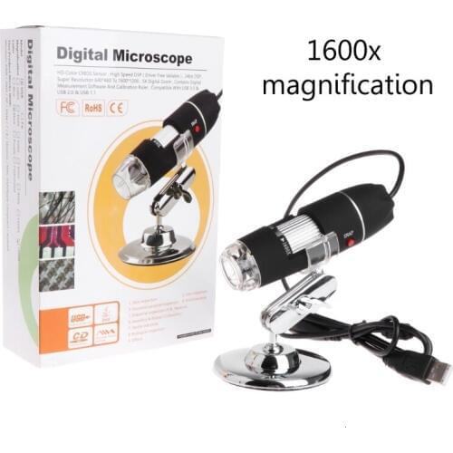 High Quality New 1600X 2MP Zoom Microscope 8 LED USB Digital Handheld Magnifier Endoscope Camera