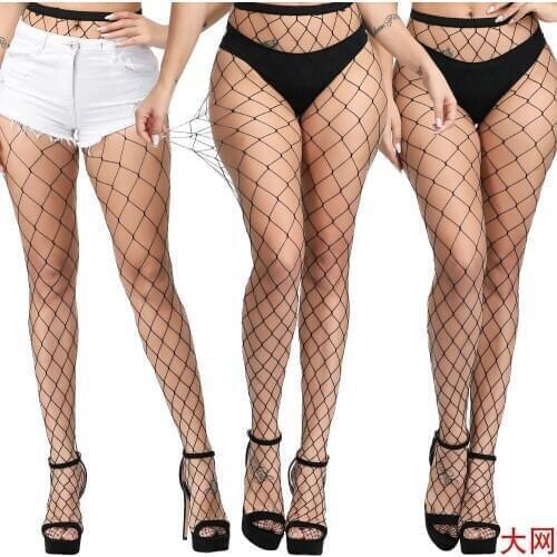 Women Pantyhose Multicolor Fishnet Stockings Colored Small Middle Big Mesh Fishnet Tights Anti-hook Nylon Stocking Fishnet panty