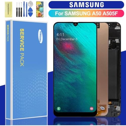 100% Original LCD For Samsung Galaxy A50 LCD Display Touch Screen Digitizer Assembly For Galaxy A50 A505F/DS A505FN/DS A505FM/DS
