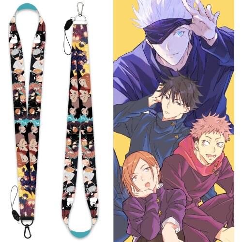 1pcs Jujutsu Kaisen Anime Mobile Phone Lanyard Keychain bracelet Jujutsu Kaisen Key chain hang rope