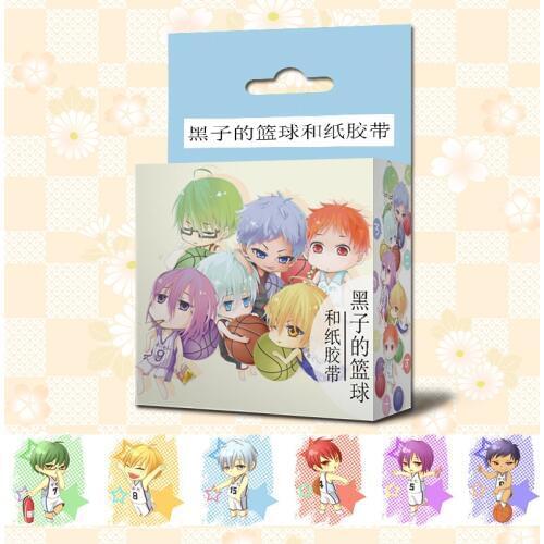 10 boxes/lot Anime Kuroko No Basketball Washi Tape Adhesive Tape TOY Kuroko Tetsuya Taiga masking tapes Paper stickers 5M