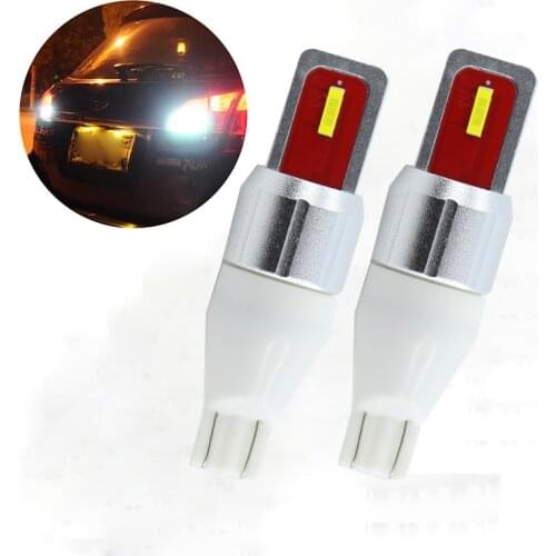 2Pcs T15 Led Bulb W16W 920 921 912 Lamp 2000LM 6SMD Super Bright Car Reverse Backup Lights 6000K White 12V Auto