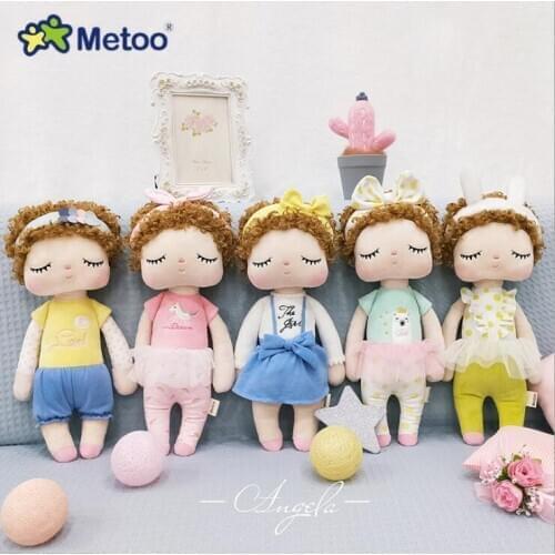 2020 Metoo Plush Toys Curls Angela Dolls new design Plush Rabbit Girl Gift Toys For Kids Easter gift