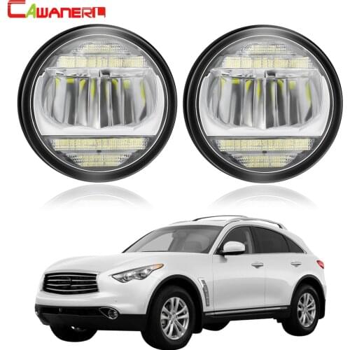 2in1 Fog Light + Daytime Running Light For Infiniti FX FX35 FX30D FX37 FX45 FX50 2006-2015 Car Front Bumper Fog Lamp DRL H11 12V