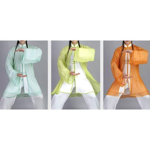3color women tai chi suits taijiquan performance clothing sets female kung fu martial arts competition veil uniforms