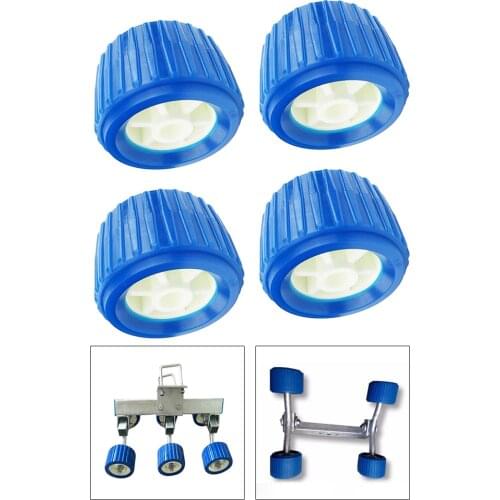 4 Pieces Boat Trailer Roller Boat Ribbed Wobble Roller Kit 110x75x19mm New