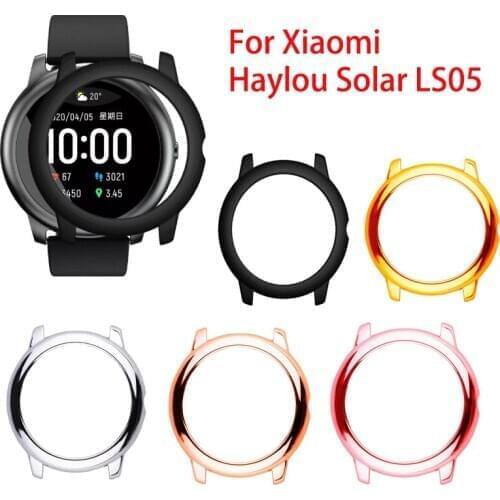 5 Colors Protective Case For Haylou Solar LS05 Smart Watch Electroplate PC Protector Bumper Case For Xiaomi Haylou Solar LS05