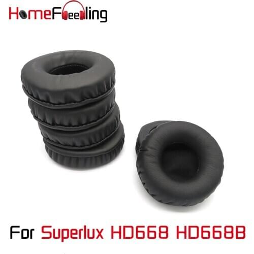 Homefeeling Ear Pads For Superlux HD668 HD668B Earpads Round Universal Leahter Repalcement Parts Ear Cushions