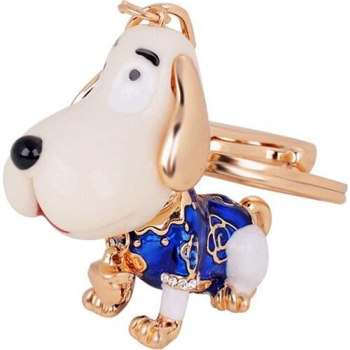 Free shipping 50pcs/lot rhinestone dog keychain purse hanger bridal showers baby baptism birthday party favors and gifts