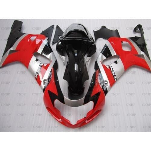 GSX R600 R750 R1000 2000 - 2003 K12 Fairing Kits GSXR600 GSXR750 GSXR1000 03 02 03 02 Red Silver Black Motorcycle Fairing