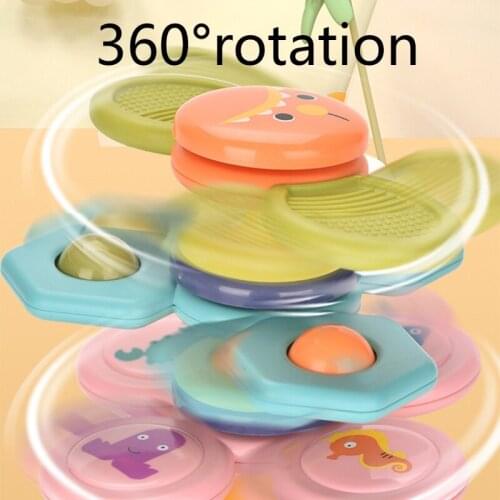 Early Education Toys for Toddler Baby Suction Cup Spinner Toy Spinning Gift Dining Table Travel 1-3 Safe Interesting A2UB