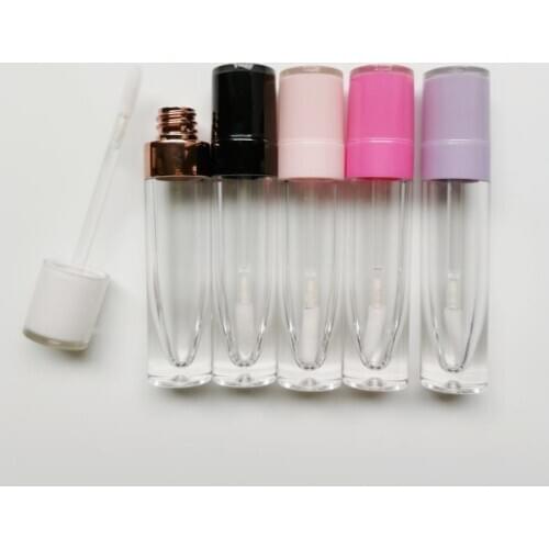 6ML Round Lipgloss Packaging Containers Clear Lip Gloss Tubes Empty Lipgloss Tube Refillable Lipgloss Bottle Container SN3375