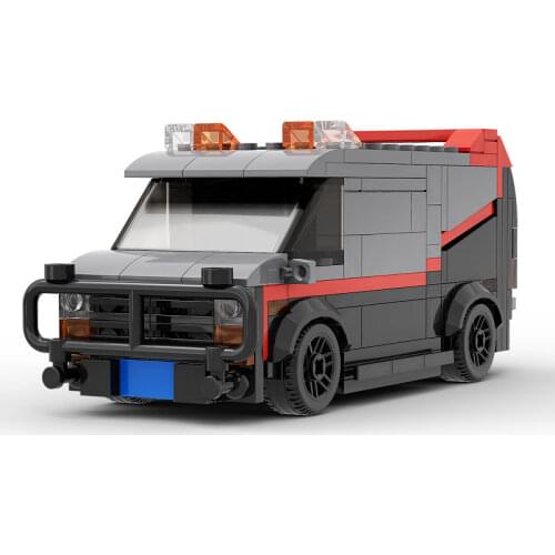 Simulation Car A-Team GMC Vandura Van Model Building Blocks Diy MOC Toy Bricks Educational Christmas Gift Children