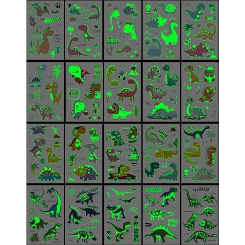 Cartoon Animal Waterproof Temporary Tattoo Kids Cute Dinosaur Tattoo Stickers Children Boy Girl Fake Flash Tatoo