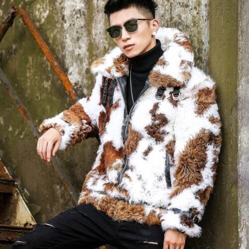 Mens B3 Flight Shearling Jacket Mens Short Wool Coat Mens Winter Warm Jacket