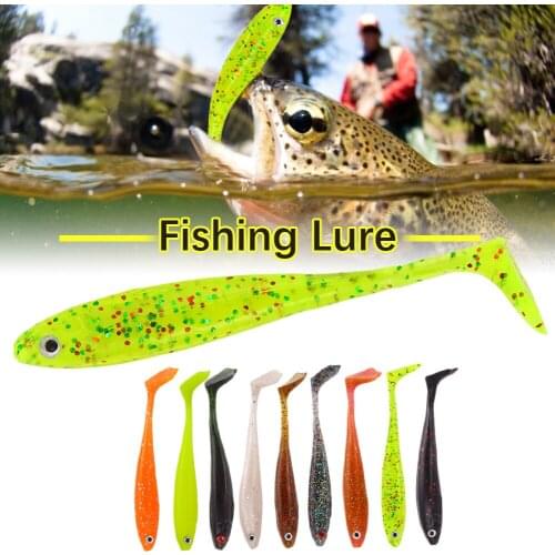 Soft Fishing Lures T Tail Jigging Fishing Bait Silicone Bass Fishing Bait Freshwater Saltwater Outdoor Fishing Accessories