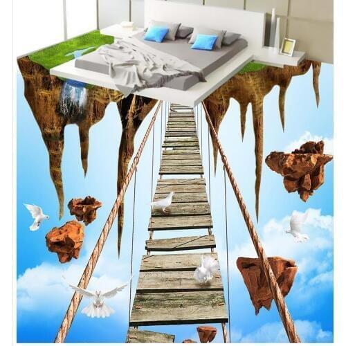 Photo wallpaper mural floor sky 3D wallpaper 3d floor murals PVC Waterproof floor mural painting Home Decoration