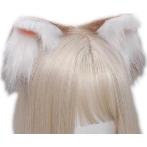 New Lovely Faux Fur Kitten Ears Lolita Hair Clips Japanese Anime Cosplay Furry Animal Hairpins Halloween Costume Party Photo