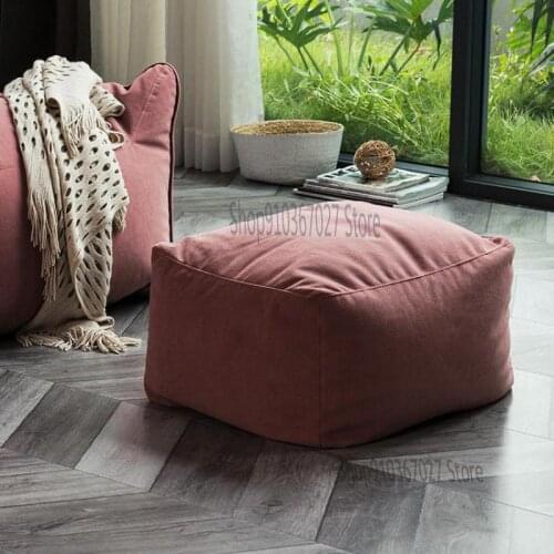 Sofa Foot Pedal Nordic Modern Minimalist Lazy Sofa Beanbag Foot Pedal Square Round Shoe Changing Stool