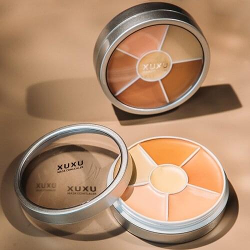 Six Color Face Concealer Palette Long-Lasting Corrector Concealer Cream To Cover Freckles Acne Spots And Dark Circles Makeup