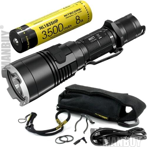 SALE NITECORE MH27 with 18650 Battery Rechargeable Flashlight CREE XP-L HI V3 1000LM RGB LED High Bright EDC Torch Free Shipping