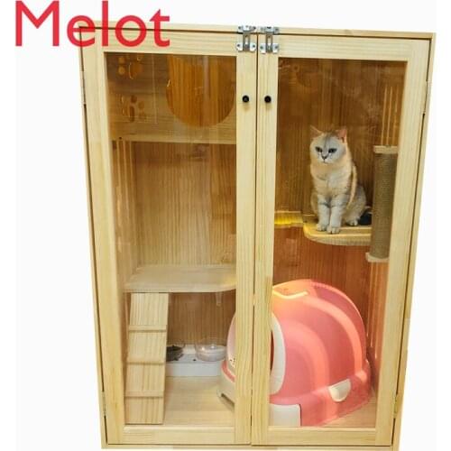 Luxury Cat Nest Cat Villa Solid Wood Cat Cabinet Cat Cage Pet Cage Cattery Cat Cage Cat Cage Cat Bed Cat Apartment