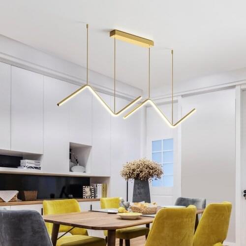 Led Chandeliers For Table Dining Kitchen Modern Long Hanging Light Fixture Creative Loft Interior Home Decor Lustre Pendant Lamp