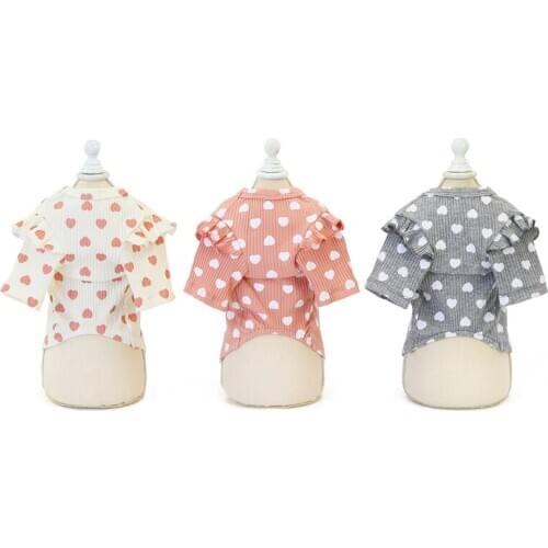 Pet Dog Winter Warm Clothes Dog Durable Fashion Love Sweater Base Shirt Pet Chihuahaua Clothes for Small Medium Dogs