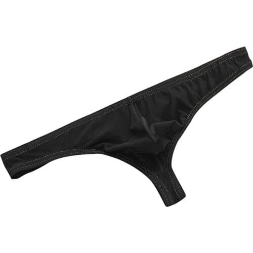 Home&Nest Ice Silk Mens Underwear Panties Sexy Thong Shorts Raised Underwear T Underwears Bed Love Dropship