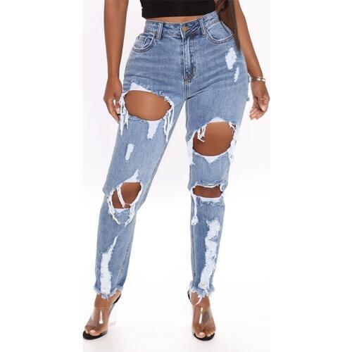 Womans Jeans Woman Feminina High Waist Jeans Fashion Women Jeans Denim Hole Female High Waist Stretch Slim Sexy Pencil Pant